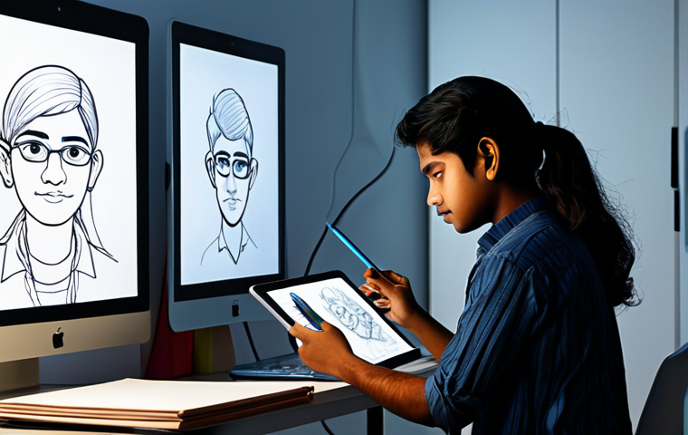 Young Bangladeshi Character Designer**

A young, aspiring character designer, fully clothed in appropriate attire, working on a digital tablet with a stylus in a modern, brightly lit studio in Dhaka, Bangladesh. The screen displays a colorful character sketch.  Surrounded by design books, sketchbooks, and concept art. Safe for work, appropriate content, fully clothed, professional environment, showcasing creativity and skill, perfect anatomy, well-formed hands, digital art, high quality.

**