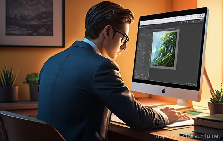 캐릭터디자인 작업 과정에서 시간 관리법 - **Prompt 1: Focused Digital Character Designer**
    "A creative character designer, appearing to be...