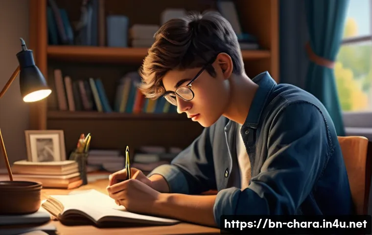 캐릭터디자인 자격증 실기 시험 성공 사례 - **Prompt 1: "The Focused Aspirant"**
    A young character design student, either male or female, in...