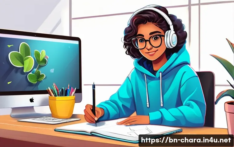 캐릭터디자인 학습에서 소셜미디어 활용법 - **Prompt 1: The Aspiring Character Designer's Digital Studio**
    A young, enthusiastic Bengali cha...