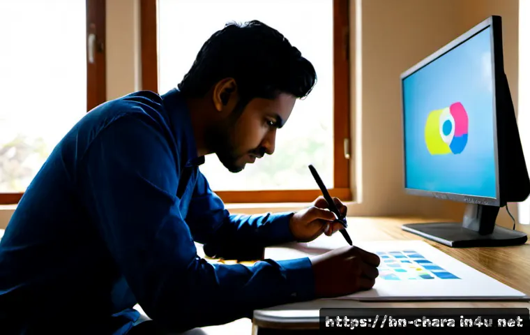 캐릭터디자인 직무와 관련된 산업 전망 - Photorealistic character designer in a modern Bangladesh-based creative studio, focused young profes...